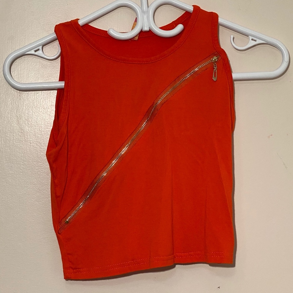 Zip up crop top